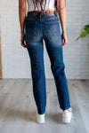 JUDY BLUE Muriel Mid Rise Control Top Classic Straight Jeans