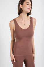 Butter Soft Reversible Tank-Smoky Topaz