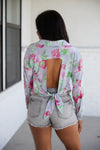 Thinking On It Open Back Floral Top