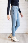 JUDY BLUE Justine High Rise Control Top Contrast Wash Skinny Jeans