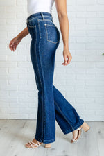 JUDY BLUE Mavis High Rise Side Seam Detail Flare Jeans