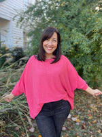 Dolman Sleeve Top- Coral