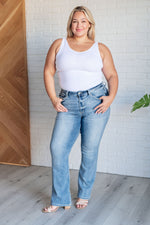 JUDY BLUE Alana Mid Rise Clean Bootcut Jeans