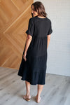 Always Learning Dolman Sleeve Dress in Black