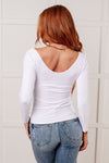 Bring in the Basics Seamless Reversible V-Neck in White