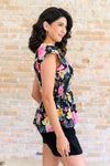 Constantly Cute Floral Top in Black Multi