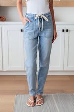 JUDY BLUE Cooper High Rise Vintage Denim Jogger