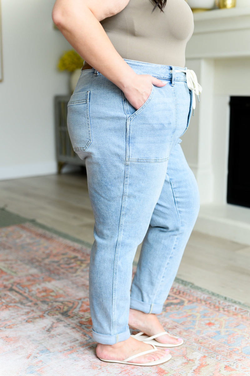 JUDY BLUE Cooper High Rise Vintage Denim Jogger