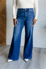 JUDY BLUE Eliza High Rise Control Top Retro Wide Leg Jeans