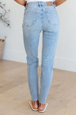 JUDY BLUE Eloise Mid Rise Control Top Distressed Skinny Jeans