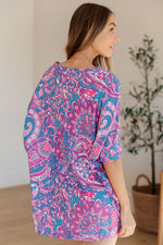 Essential Blouse in Purple Paisley