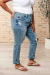 JUDY BLUE Frankie High Waist Distressed Boyfriend Jeans