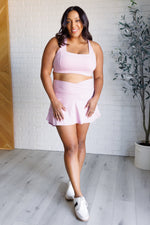 Full Force V Shaping High-Waist Skort in Mauve Peony