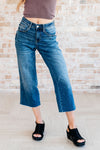 JUDY BLUE Hayes High Rise Wide Leg Crop Jeans