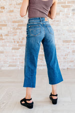 JUDY BLUE Hayes High Rise Wide Leg Crop Jeans