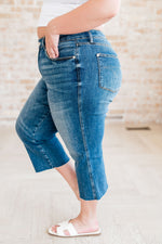 JUDY BLUE Hayes High Rise Wide Leg Crop Jeans