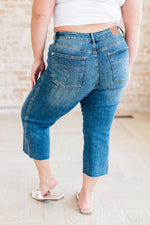 JUDY BLUE Hayes High Rise Wide Leg Crop Jeans