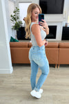 JUDY BLUE Aiden High Rise Patch Pocket Distressed Boyfriend Jeans