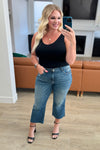 JUDY BLUE Hayes High Rise Wide Leg Crop Jeans