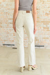 JUDY BLUE Selena High Rise Distressed 90's Straight Jeans in Bone