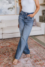 JUDY BLUE Katrina High Waist Distressed Denim Trousers