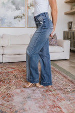 JUDY BLUE Katrina High Waist Distressed Denim Trousers