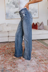 JUDY BLUE Katrina High Waist Distressed Denim Trousers