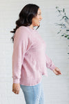 Keeping it Real Brushed Melange Hacci Long Sleeve Tee in Light Rose