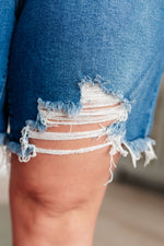 JUDY BLUE Kelsey Mid Rise Distressed Cutoff Shorts