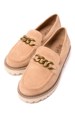 Literally Loafers in Camel Faux Suede