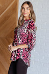 Lizzy Top in Mauve and Taupe Animal Print