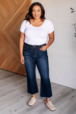 JUDY BLUE Madeline High Rise Cropped Wide Leg Jeans