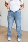 JUDY BLUE Mildred High Rise V Front Waistband Straight Jeans