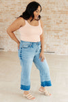 JUDY BLUE Olivia High Rise Wide Leg Crop Jeans in Medium Wash