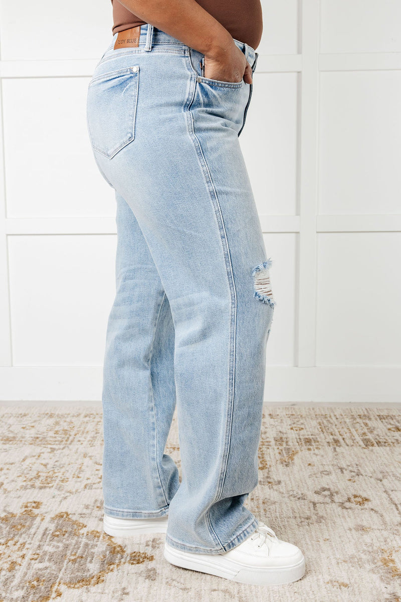 JUDY BLUE Patricia High Rise Rigid Magic 90's Straight Jeans