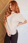 Relaxing Away Dolman Sleeve Knit Top in Taupe