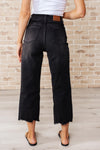 JUDY BLUE Ryan High Rise Button Fly Wide Leg Crop Jeans