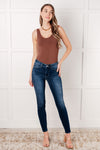 JUDY BLUE Skylar Mid Rise Thermal Vintage Skinny Jean