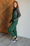 Totally Me Spaghetti Strap Jumpsuit in Dark Green