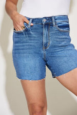 JUDY BLUE Full Size High Waist Slim Denim Shorts