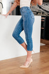 JUDY BLUE Emily High Rise Cool Denim Pull On Capri Jeans