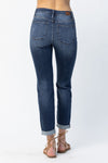 JUDY BLUE Mid-Rise Non Distressed Slim Fit in Dark Blue