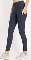 Navy Side Pocket leggings