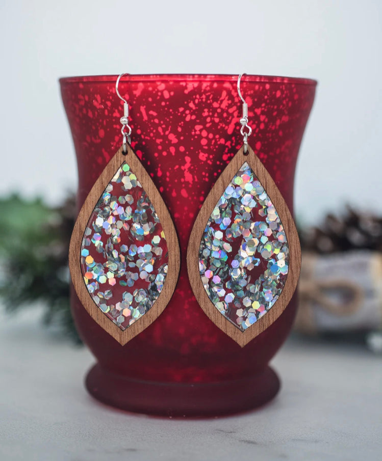 Inset Teardrop Earrings