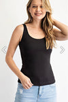 Butter Soft Reversible Tank- Black