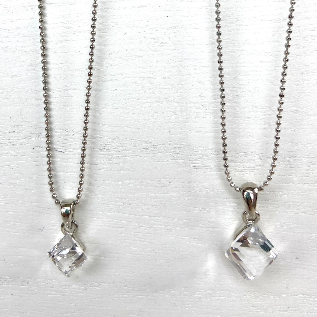 Small Crystal Cube Necklace