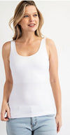 Butter Soft Reversible Tank- White